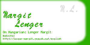 margit lenger business card